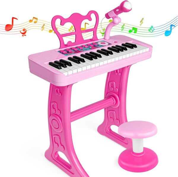 Music Keyboard Toy 37 Keys with Chair - Image 2